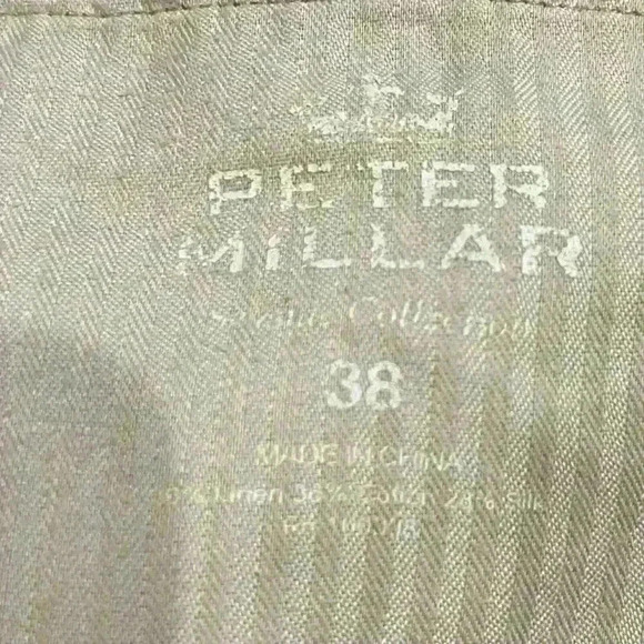Peter Millar Seaside collection Men’s Khaki Shorts Size 38 Linen Silk Casual - Picture 4 of 5